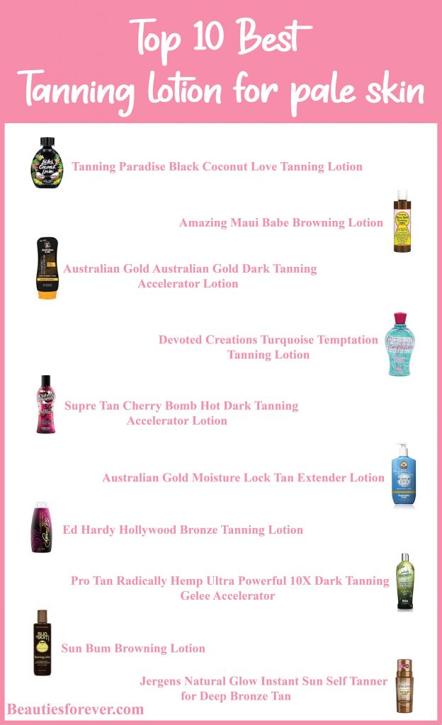 Best Tanning Lotion For Pale Skin
